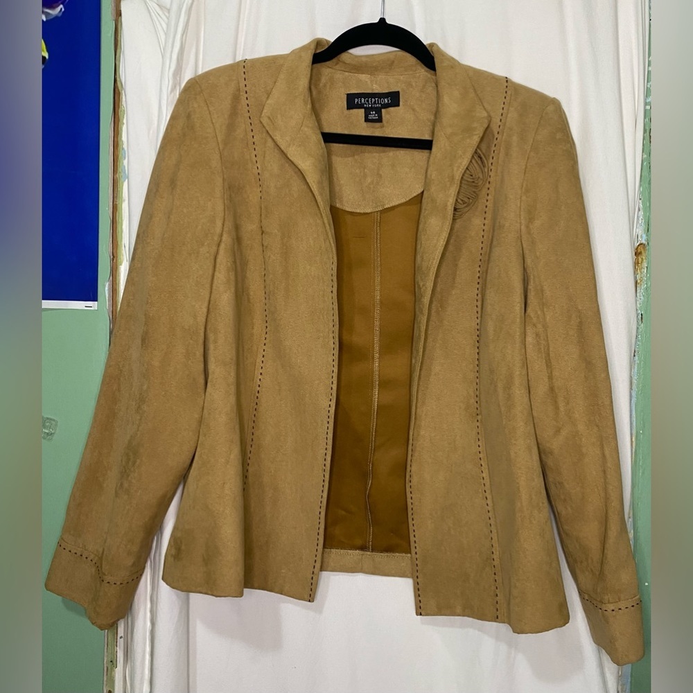 Women's Tan and Brown Jacket